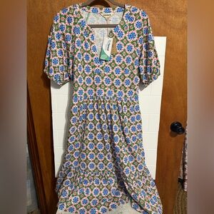 Boden Multicolor Floral Dress nwt size large /14